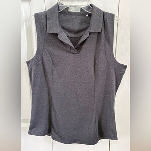 Callaway Sleeveless Polo Tank Top - Charcoal